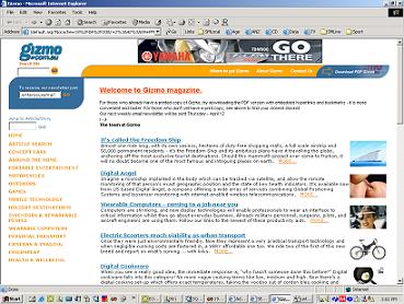 Gizmo Magazine legacy screenshot